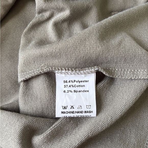 FKEEP Quarter Zip Long Sleeve Boxy Pullover Gray Size L Drawstring at Bottom NWT - Picture 10 of 14